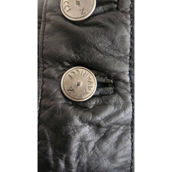 Z. Cavaricci Vintage Black Leather Pants, Iconic Silhouette, Pleats,  Pockets, - Picture 4 of 8